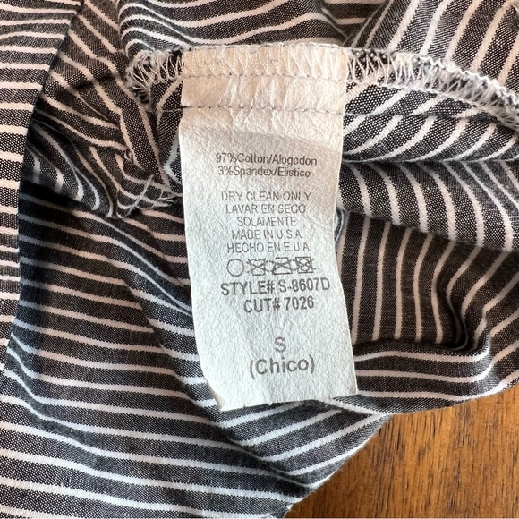 Final Touch Grey & White Stripe Mini Skirt Small WITH POCKETS! - Picture 7 of 8